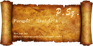 Pengő Szalók névjegykártya